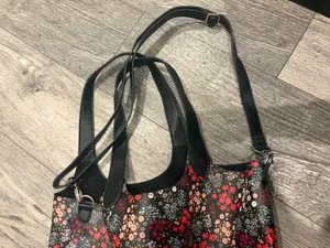 Floral Purse Pocketbook Handbag Tote Bag w/ Straps thumbnail 5