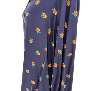 Anthropologie Kendra Dandy Dreamer Buttondown Top Blouse Pineapple Navy Blue‎ 12 thumbnail 9