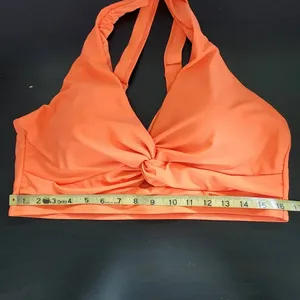 Tempt Me Orange and Blue Floral Bikini with High Waist Bottoms NWT Size XXL thumbnail 11