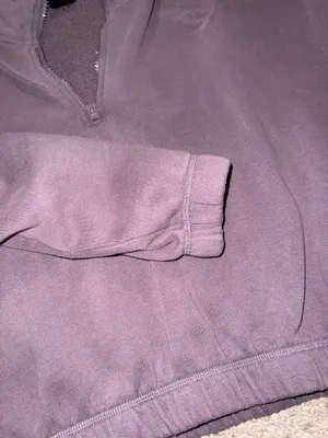 PacSun Purple Cropped Quarter-Zip thumbnail 3