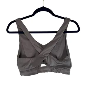 OFFLINE by Aerie Real Me‎ Strappy Ruched Sports Bra Grey XL Medium Support thumbnail 7