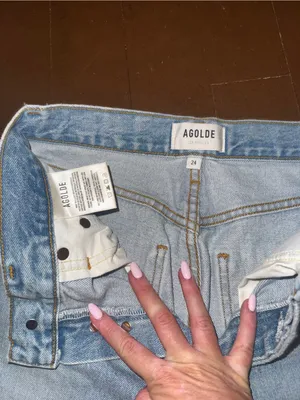 AGOLDE Light Blue Distressed Women’s Jeans thumbnail 3