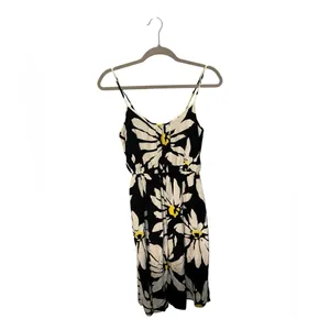 Old Navy XS Black White Daisy Floral Cami Mini‎ Dress Y2K Sundress thumbnail 4