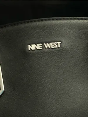 Nine West Black Pebbled Satchel Shoulder Bag Removable Crossbody Strap thumbnail 8