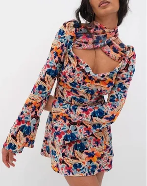 For Love & Lemons Blake Mini Dress NWT Sz. S thumbnail 1