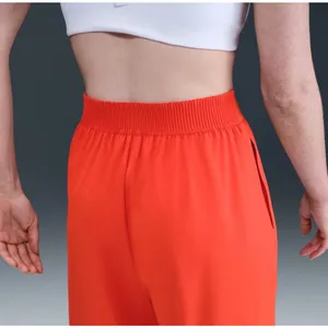Nike Dri-fit Pants High Waist Loose Wide Leg Ripstop Red Orange Travel Women XL thumbnail 10