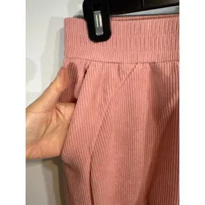 Halara Pink Corduroy Pul On Wide Leg Pants Women's MED Tall NWT Academia‎ Preppy thumbnail 5