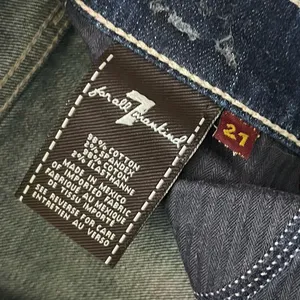7 For All Mankind • Dark Blue Straight Leg Denim Jeans thumbnail 6