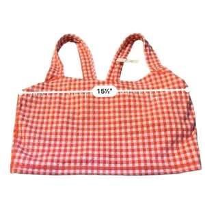 Offline‎ by aerie Red & White Gingham Square Neck Crop Top Shelf Bra Sz XL NEW thumbnail 7