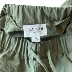 Le Lis Women’s M Baggy Cargo Pants Sage Green Pull‎ On Gorpcore Y2K Streetwear thumbnail 3