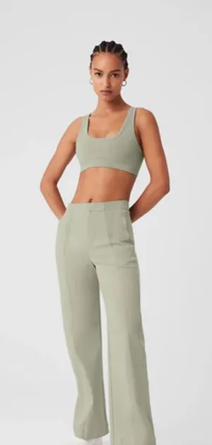 ALO Yoga High-Rise Wide-Leg Pants in Sage thumbnail 1