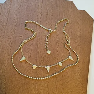 Kendra Scott Gold Layered Necklace with Geometric Charms thumbnail 4