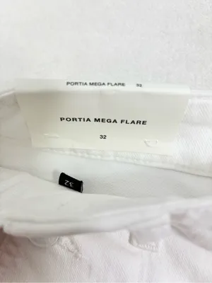 7 For All Mankind White High-Rise Button-Fly Jeans thumbnail 8