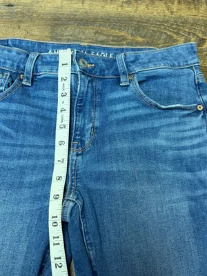 American Eagle Kick Boot Next Level Stretch Jeans Womens 10 Blue Denim thumbnail 5