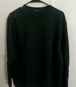 Nasty Gal Oversized Deep Green Crewneck Sweater thumbnail 1