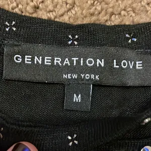 Generation Love Women’s Black Short-Sleeve Cold Shoulder Studded Top thumbnail 6