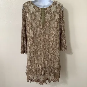 Lace Tunic Top Large‎ Forest Fairy Lagenlook Fairycore Boho Goblincore Bohemian thumbnail 2
