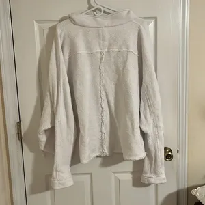 Free People Rowan White Button-Up Pullover thumbnail 3