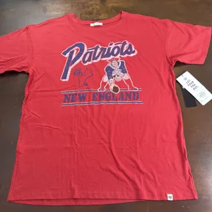 New England Patriots Racer Red T-Shirt Women's Medium Sportswear Fan Football thumbnail 1