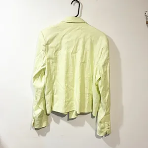 Anthropologie Maeve‎ Light Green Linen Slim Blazer Size XL NEW thumbnail 6