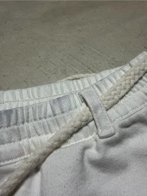 Aerie White Distressed belted denim Shorts XS thumbnail 8