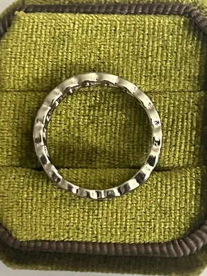Stainless Steel Silver Heart Link Band - Silver Size 8 thumbnail 3