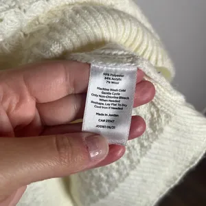 🔆 Talbots off white mock neck knit sweater thumbnail 4