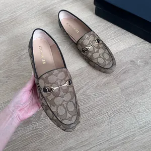 Coach Haley Signature Jacquard Loafers Khaki/Mahogany Size 7,5 thumbnail 2
