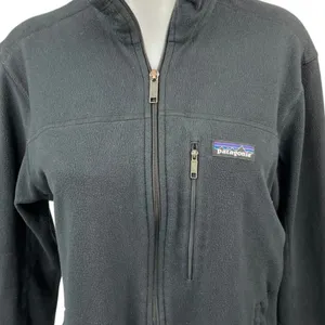 Patagonia Womens Black Iconiq Capital Zip Fleece High Neck Sweater Jacket Top M thumbnail 3