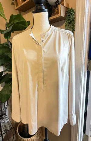 lululemon athletica Cream Lightweight Henley Top thumbnail 1