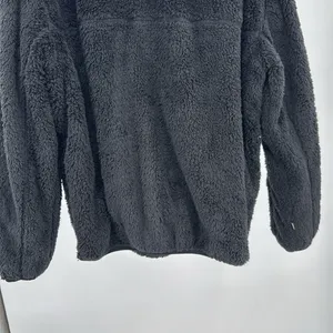 ZYIA black Sherpa 1/4 zip pullover M cozy warm outdoor activewear neutral soft thumbnail 4