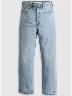 New Levi's Premium 28x29 Ribcage Straight Ankle Let's Share Medium Wash thumbnail 5