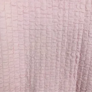 Free People Beach short and sweet textured knit pale ballet pink mini dress. L thumbnail 3