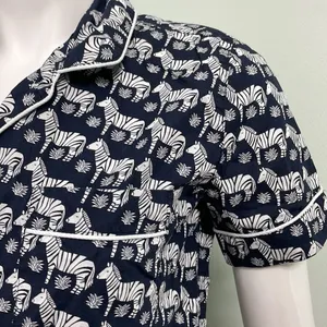 J. Crew Zebra 2 Piece Shorts Cotton Pajamas thumbnail 4