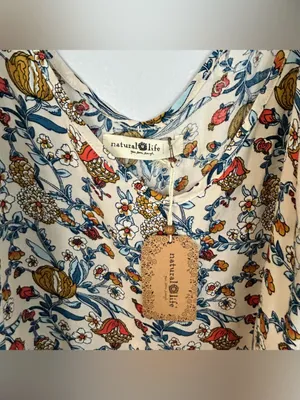 NWT Natural Life White Multicolor Floral Amy Sleevless Slip Maxi Dress Large thumbnail 5