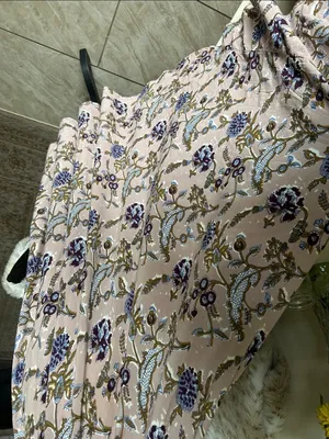 Angie Aawari nude blush, BoHo floral smocked maxi dress small thumbnail 5
