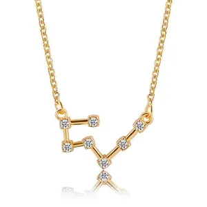 NEW Taurus 18k Gold‎ Constellation Zodiac Star ⭐️ Necklace Birthday Astrology thumbnail 2