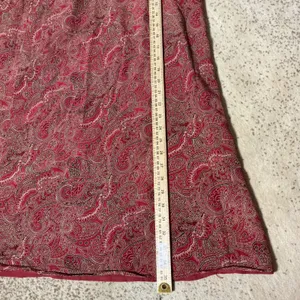 Josephine Chaus Bohemian Red‎ Paisley 100% Silk Maxi Skirt Sz 4 Vintage Style thumbnail 3