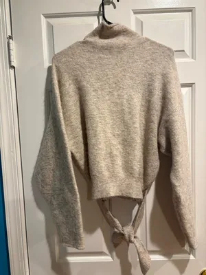 Wilfred Lorin Sweater by Aritzia beige sz L funnel neck thumbnail 5