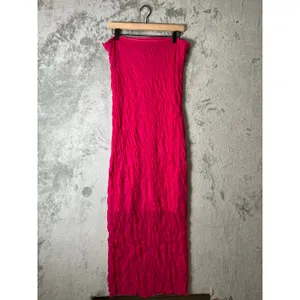 Anthropologie Strapless Knit Midi Dress Wedding Guest Coquette‎ Pink Large thumbnail 4