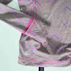 Lululemon Swiftly Tech Long Sleeve Crew Shirt Chevron Knit Purple Yellow Size 6 thumbnail 20