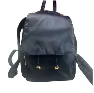 Navy Blue Nylon Gold Tone Hardware Mini Everyday Travel Bag Backpack thumbnail 1