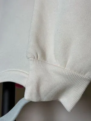 Grayson Threads AC/DC Lightning Bolt Graphic Cropped Sweatshirt Cream Large thumbnail 5
