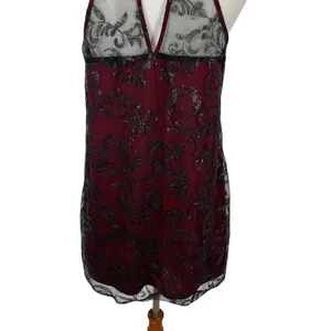 Altard State Maroon Lace Sleeveless Mini Dress Small Cottagecore Boho thumbnail 8