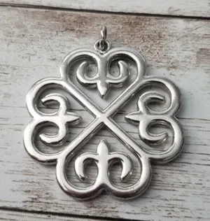Vintage Pendant - Large Silver Tone Celtic Style - No Chain Included thumbnail 1