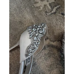 Badgley Mischka Celeste Embellished Peep Toe Heels Wedding Bridal Sz 9.5 thumbnail 15