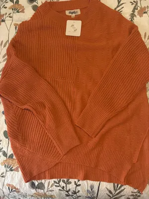 Rust color sweater Orange thumbnail 1