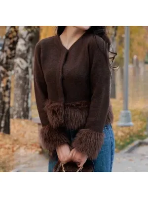 Zara NWT Brown Faux-Fur Trim Jacket thumbnail 7