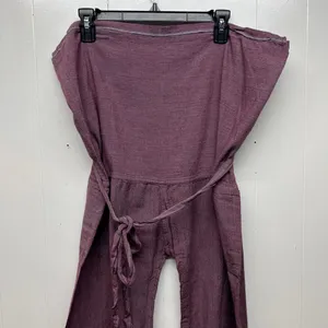 Women's Pull On Strapless Ankle Jumpsuit Size Large Tie Back Lightweight thumbnail 8