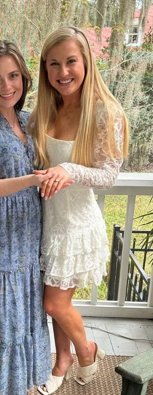 Yumi Kim White Lace Dress With Ruffle Sleeves And Hem thumbnail 3